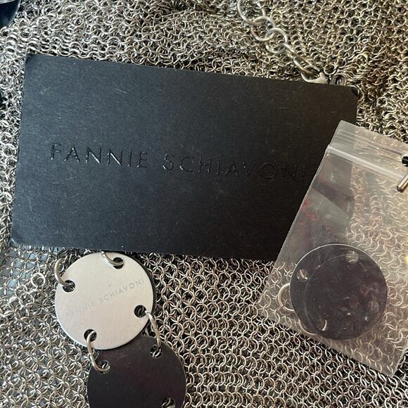 Fannie Schiavoni Scale and Mesh Chainmail Sheer Wrap Top Size Large - Picture 10 of 10